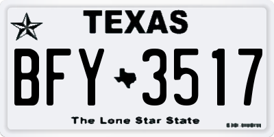 TX license plate BFY3517