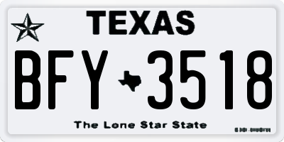 TX license plate BFY3518