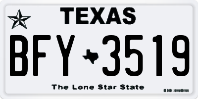 TX license plate BFY3519