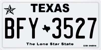 TX license plate BFY3527