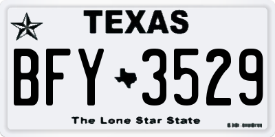 TX license plate BFY3529