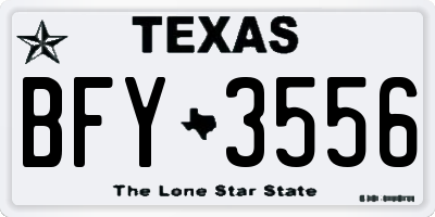 TX license plate BFY3556