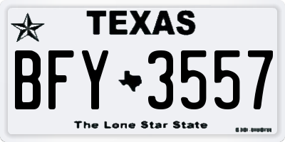 TX license plate BFY3557