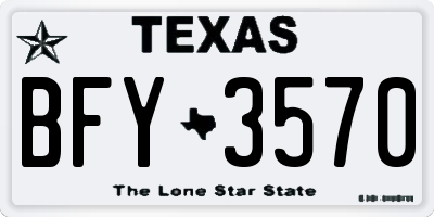 TX license plate BFY3570
