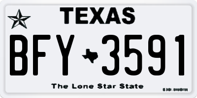 TX license plate BFY3591