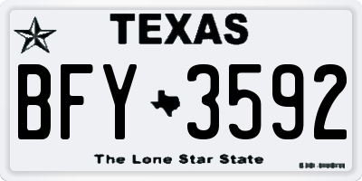 TX license plate BFY3592