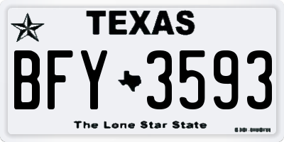 TX license plate BFY3593
