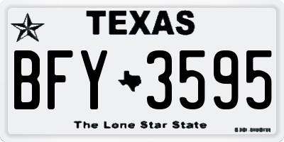 TX license plate BFY3595