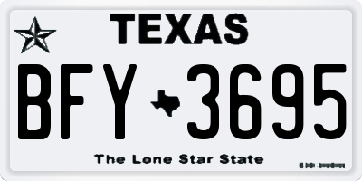 TX license plate BFY3695