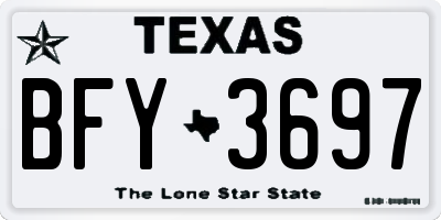 TX license plate BFY3697