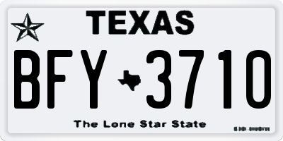 TX license plate BFY3710