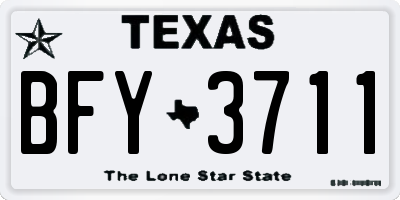 TX license plate BFY3711