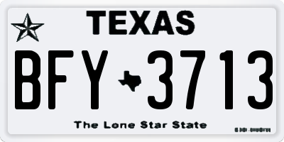 TX license plate BFY3713