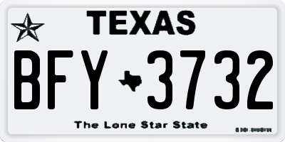 TX license plate BFY3732