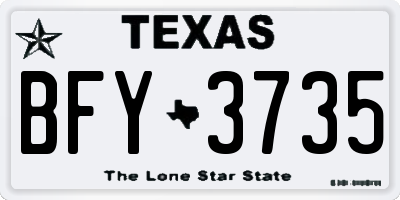 TX license plate BFY3735