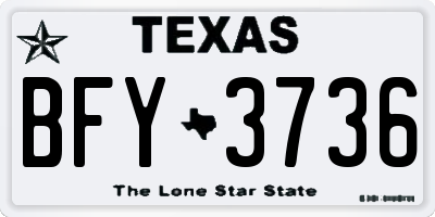 TX license plate BFY3736