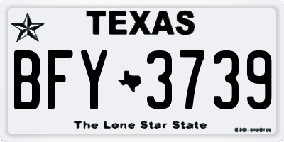 TX license plate BFY3739