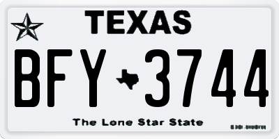 TX license plate BFY3744