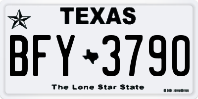 TX license plate BFY3790