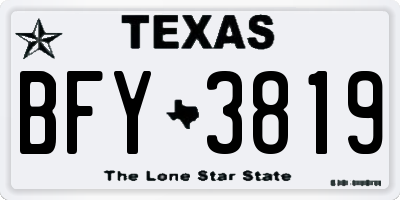 TX license plate BFY3819