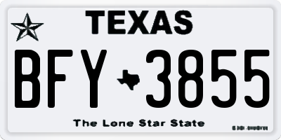 TX license plate BFY3855