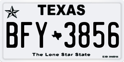 TX license plate BFY3856