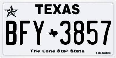 TX license plate BFY3857