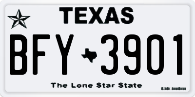 TX license plate BFY3901