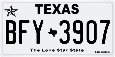TX license plate BFY3907