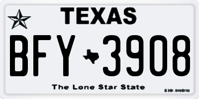 TX license plate BFY3908