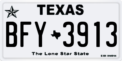 TX license plate BFY3913