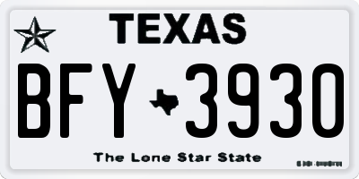 TX license plate BFY3930