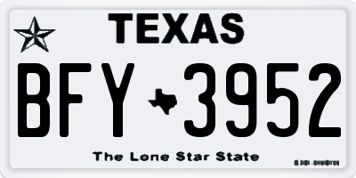 TX license plate BFY3952