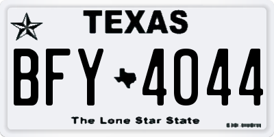 TX license plate BFY4044