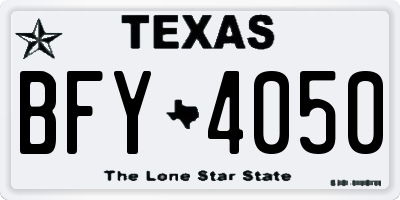TX license plate BFY4050