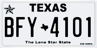 TX license plate BFY4101