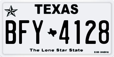 TX license plate BFY4128
