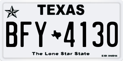 TX license plate BFY4130