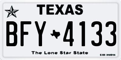 TX license plate BFY4133