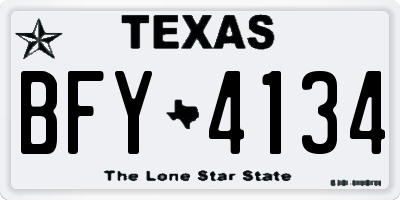 TX license plate BFY4134