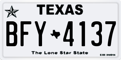TX license plate BFY4137