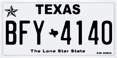 TX license plate BFY4140