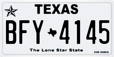 TX license plate BFY4145