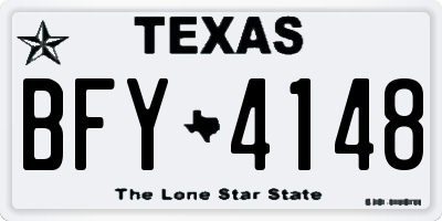 TX license plate BFY4148