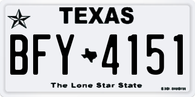 TX license plate BFY4151