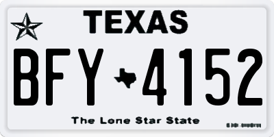 TX license plate BFY4152