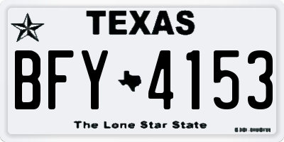 TX license plate BFY4153