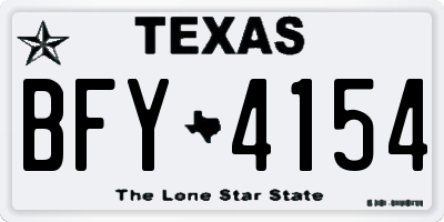 TX license plate BFY4154