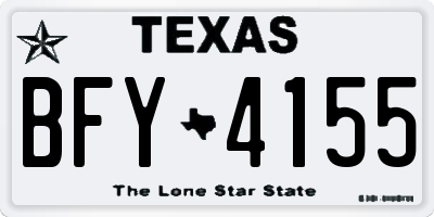 TX license plate BFY4155