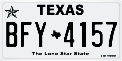 TX license plate BFY4157